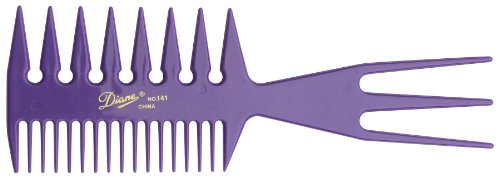 Diane Assorted Colors Fish Comb, 12 Count