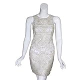 Shift Dress in White / Gold