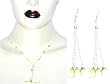 Silver Jewelry Sets - Earring and Necklace with Citrin Gemstones(gnklcs288)