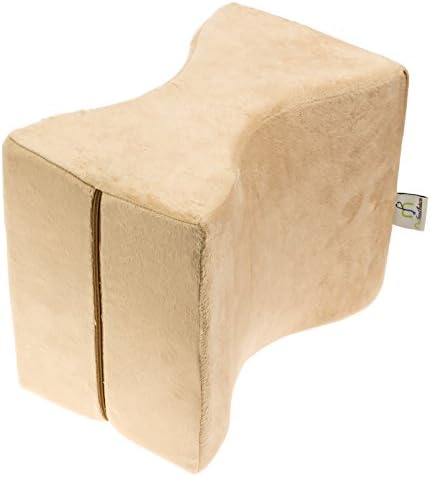 EXTRA cover &amp; MEMORY FOAM Knee Pillow by Med Sound Products - Leg Pillow Reduces Lower Back Pain - Get Rid of Your Pain &amp; Start Sleeping Soundly!