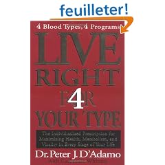 Live Right 4 Your Type: The Individualized Prescription for Maximizing Health, Metabolism, and Vitality in Every Stage of Your Life