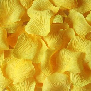 1000pcs Yellow Silk Rose Petals Artificial Flower Wedding Favor Bridal Shower Aisle Vase Decor Confetti