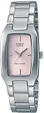 Casio Women's Core LTP1165A-4C Silver Stainless-Steel Quartz Watch with Pink Dial