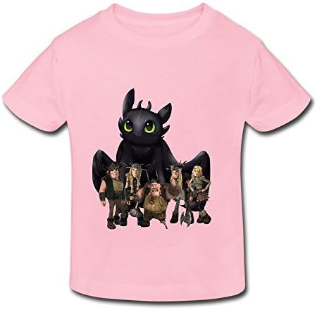 Age 2-6 Kid's Cool How To Train Your Dragon Toothless 100% Cotton Tee Shirt 5-6 Toddler Pink