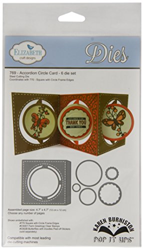 Elizabeth Craft Designs Pop It Up Metal Dies by Karen Burniston, Accordian Circle Card