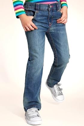 Cotton Rich Adjustable Waist Straight Leg Jeans