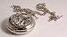 Pewter mechanical skeleton pocket watch - Green Man design