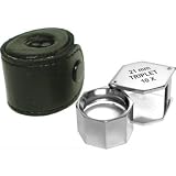 10X 21mm Hexagon Jewelers Loupe Chrome Plated