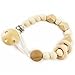 Wooden Teething Pacifier Clip Holder Crochet Beads Baby Pacifier Holder Baby Teether Toys