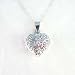 Sterling Silver Patterned Heart Locket Necklace