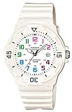 Casio #LRW200H-7BV Women's White Rubber Band 100M Sports Analog Watch