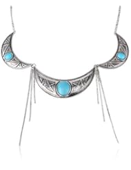 Steve Madden Turquoise Bead Segmented Necklace, 20"