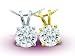 14K White Gold Diamond Solitaire Pendant - GH SI2 - 0.12 Ct. to 0.87 Ct.