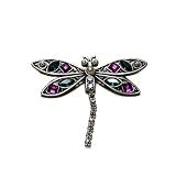 Dragonfly Pewter Pin with Stone Inlay