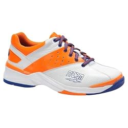 SP 702 Mens Bowling Shoes by Storm- White/Orange/Blue- Right Hand (8)