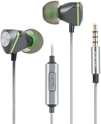Hausbel Premium Quality Stereo Headset Ear-buds In-Ear Headphones for iPhone 6 /Galaxy S5 / HTC ONE M8 / LG G3 (Black / Green)