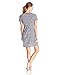 Nautica Sleepwear Women's Knit Jersey Striped V-Neck Sleepshirt