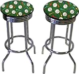 2 Golf Ball & Tee Specialty Barstools Set