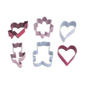 R & M Mini Valentine 6 Piece Cookie Cutters Set