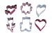 R & M Mini Valentine 6 Piece Cookie Cutters Set
