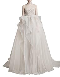 Lace Beaded Sweetheart Wedding Dress 