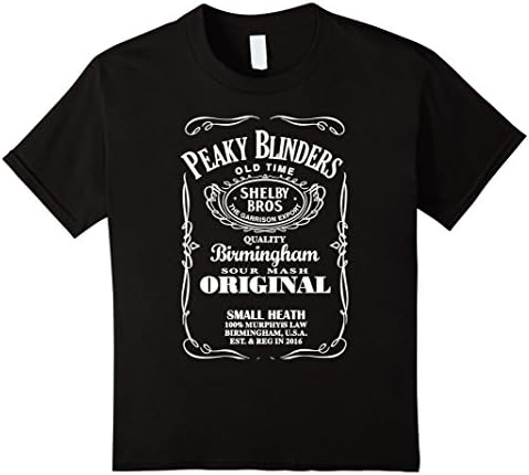 Kids Peaky Shelby Bros T-shirt 6 Black
