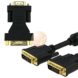 DVI-D Digital / Digital Dual Link Cable 9.9Gbps 24+1 pin M/M, 6 FT + DVI-F to VGA-M Adapter