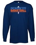 Oklahoma City Thunder Navy adidas 2011-2012 On-Court Practice Long Sleeve T-Shirt