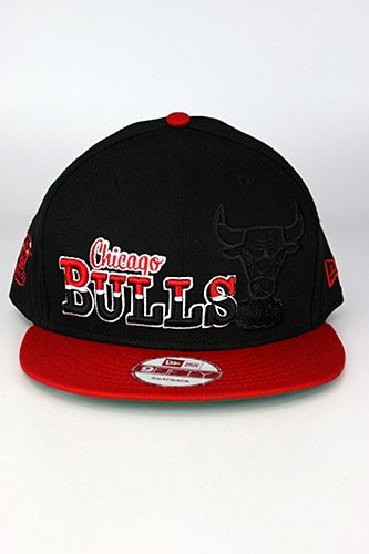 New Era Split Block Chicago Bulls Snapback Hat Black