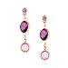 Jewelry : Jewel Tone Channels Amethyst Color Drop Earrings