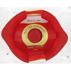 Betty Crocker Red Silicone Fluted Tube Bundt Pan by Silicone Zone - Betty Crocker
