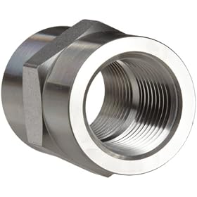 Parker 6-4 FHC-SS-01 316 Stainless Steel Pipe Female Hex Coupling NPT 1/8"F X 1/8"F