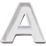 Ivy Lane Design Ceramic Love Letter Dish, Letter A, White