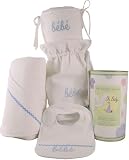 Baby Welcome Bienvenue beautiful French linens & baby linen care gift basket set