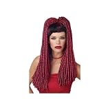California Costume Goth Costume Red and Black Shimmer Wig