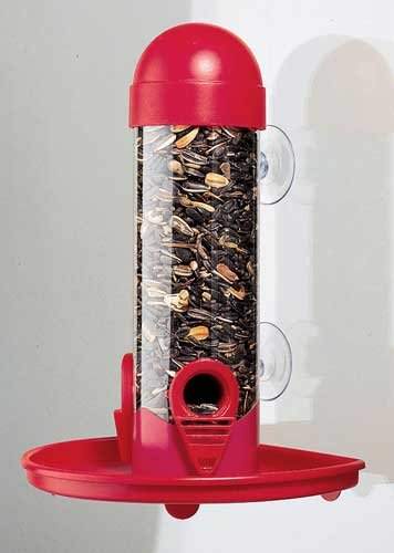 Opus Window Tube Bird Feeder 8in.