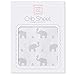 SwaddleDesigns Fitted Crib Sheet/Toddler Sheet, Baby Sleeps Better on Softest Cotton Flannel, Made in USA, Elephant and Pastel Blue Chickies