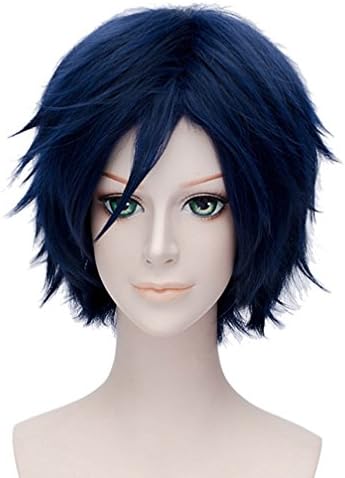 Cosplayvoice Fire Emblem Awakening Chrom 30CM Short Dark Blue Layered Anime Cosplay Wig