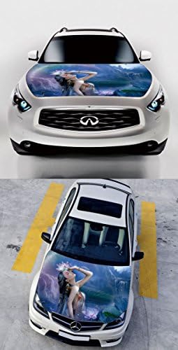 WFJ AK004 Beautiful Gril Sticker Decal Full Color Vinyl Car Hood Fit Any Car