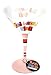 Martini Glass Hand Painted Red Headed Slut
