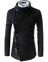 (GD93) Slim Stylish Unbalanced Metallic Leather Point Knitted Cardigan Sweaters