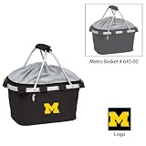 Michigan Wolverines NCAA Metro Basket (Black) (Embroidered Logo)