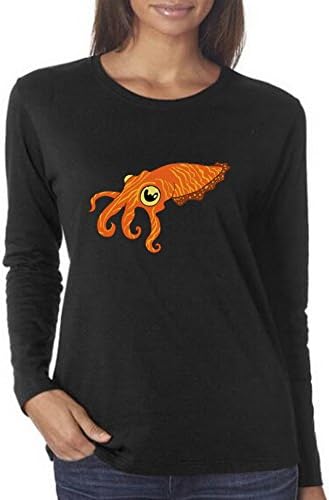 VIPxmax Art Cuttlefish Pastel Painting Sports Lightweights Workout Best Long Sleeve Women T-shirt Size XS