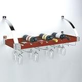 8 Bottle Hanging/Wall Wine Rack in Espresso
