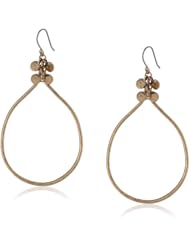 Lucky Brand "Tough Love" Beaded Cluster Oblong Hoop Earrings