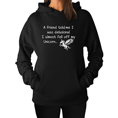 Delusional Unicorn Gifts Funny Women's Hoodie