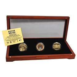 Boston Red Sox 24Kt Gold And Infield Dirt 3 Coin Set