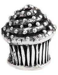 SilveRado(tm) MS308 Sterling Silver Cup Cake Bead / Charm