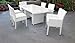 TK Classics MONACO-DTREC-KIT-4ADC2DCC-WHEAT Monaco Dining Set, Sail White