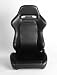 Cipher Auto Black PVC Universal Racing Seats (Two Seats) CPA1013